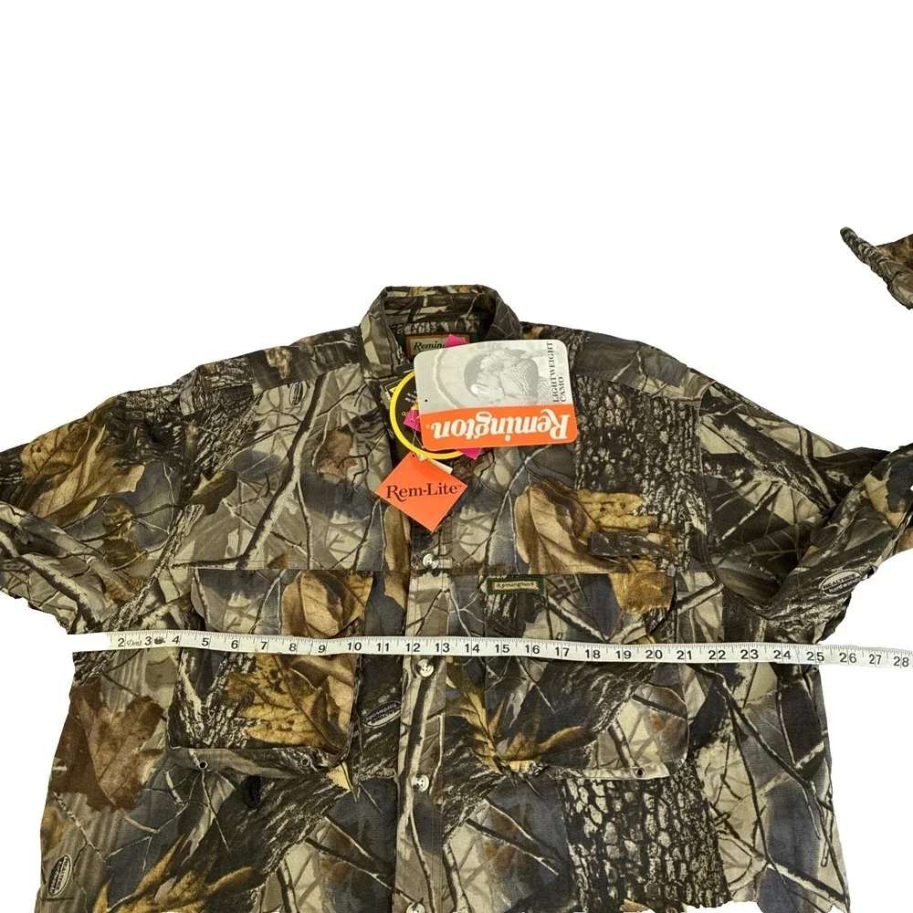 NWT Remington Rem-Lite Button Down Hunting‎ Shirt RealTree Hardwoods Mens Large